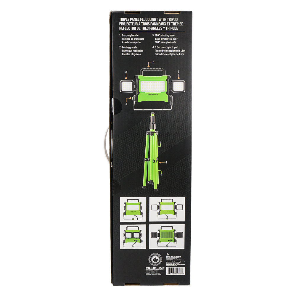 PrimeTools Triple Panel Floodlight with Tripod