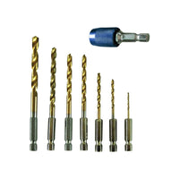 ROK Titanium Drill Bit Set with Quick Change Chuck - 8pc