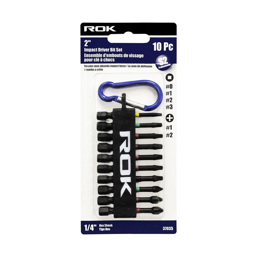 ROK 2inch Impact Driver Bit Set 10-piece