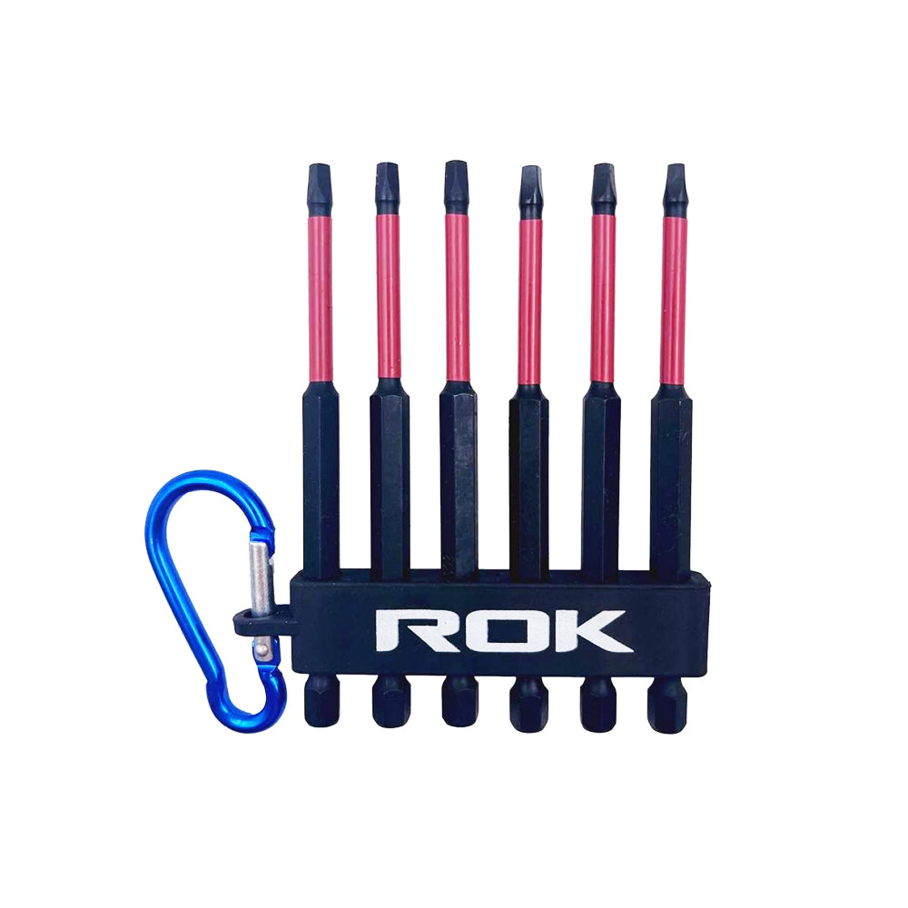 ROK 4inc Impact Driver Bit Set #2 Square - 6 Pieces
