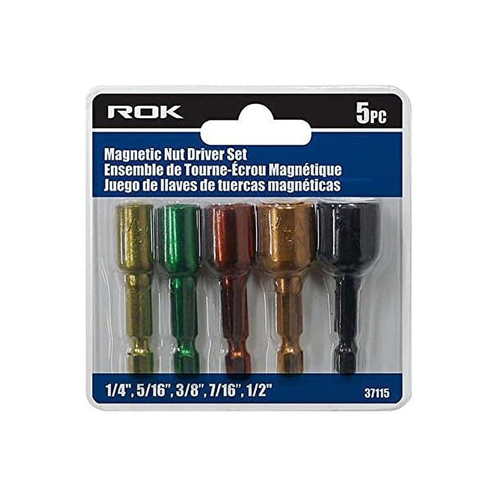 ROK Magnetic Nut driver Setter Set - 5pc