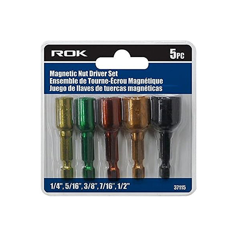 ROK Magnetic Nut driver Setter Set - 5pc
