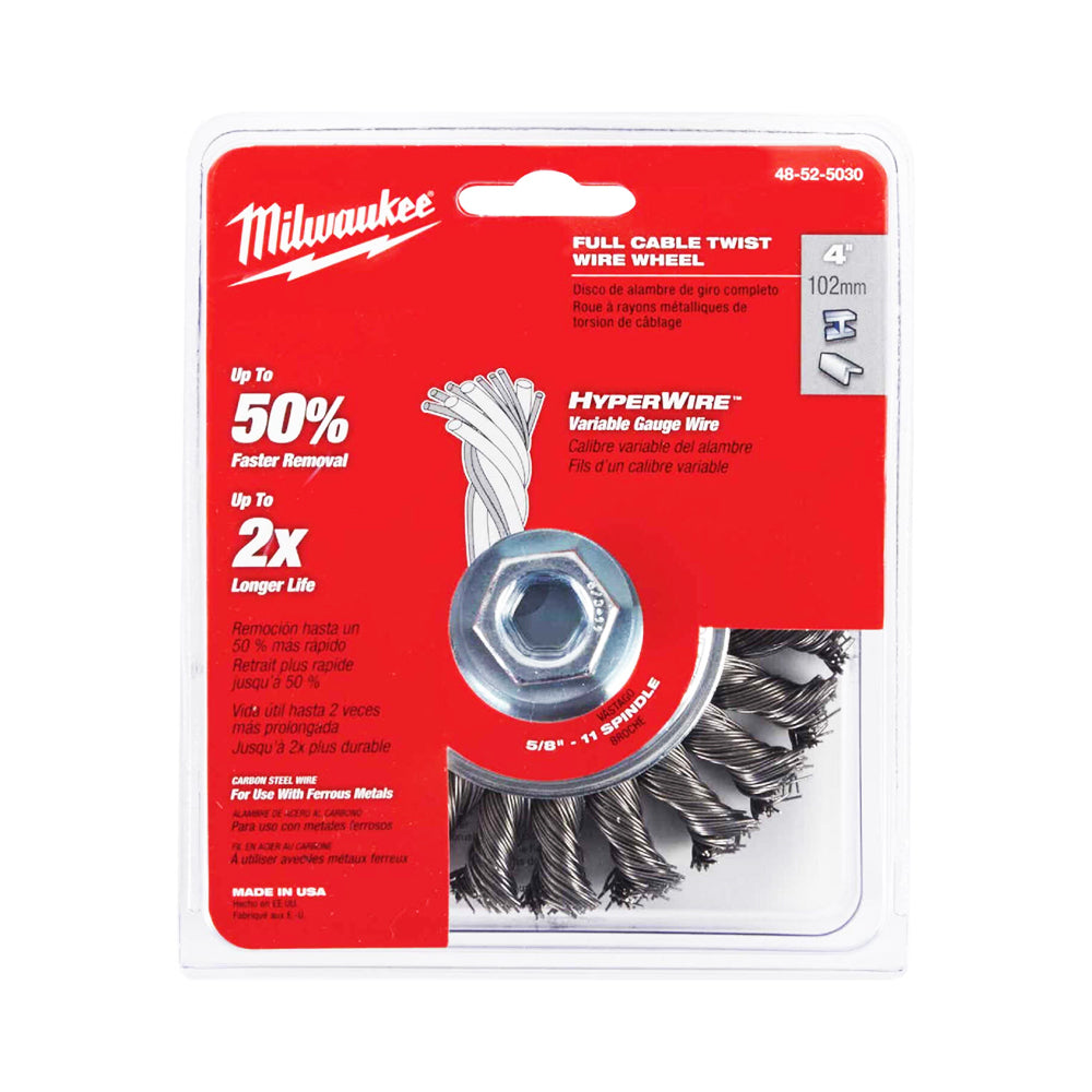 Milwaukee Full Cable Twist Wire Wheel