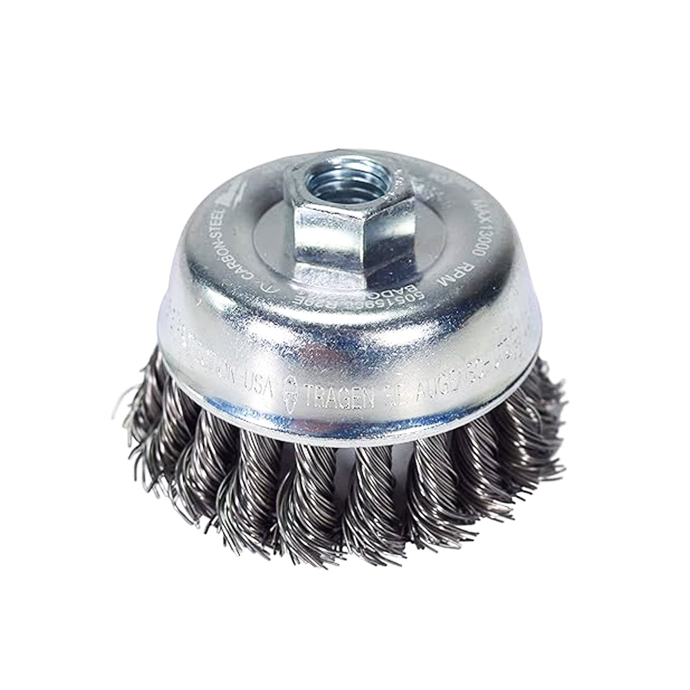 Milwaukee Knot Cup Wire Brush - 3in and 3-1/2in