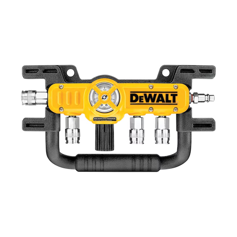DeWalt D55040 Heavy-Duty QUADRAPORT™ Air Line Splitter with Regulator & 1/4 in. Couplers