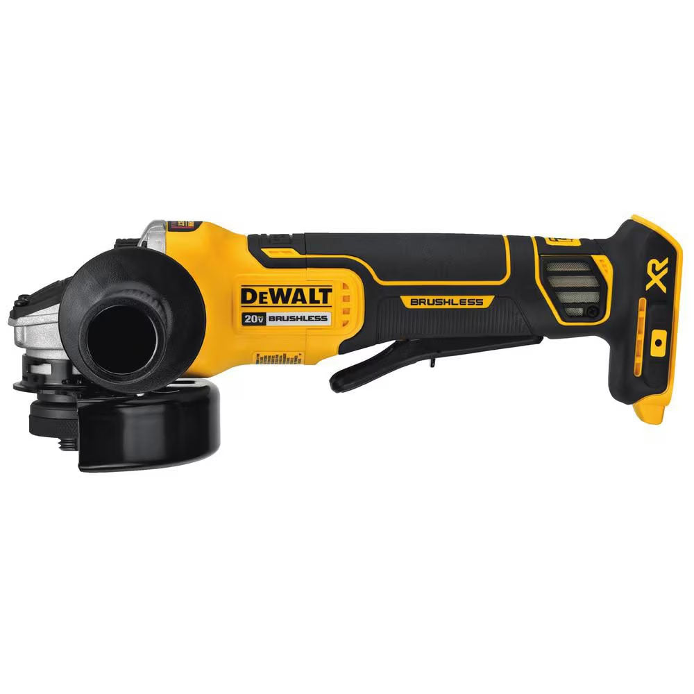 DeWALT 20V MAX XR Lithium-Ion Cordless Brushless 4-1/2-inch Paddle Switch Small Angle Grinder with Kickback Brake