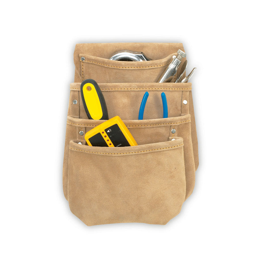 Kuny's 4 Pocket Split Leather Drywall Pouch