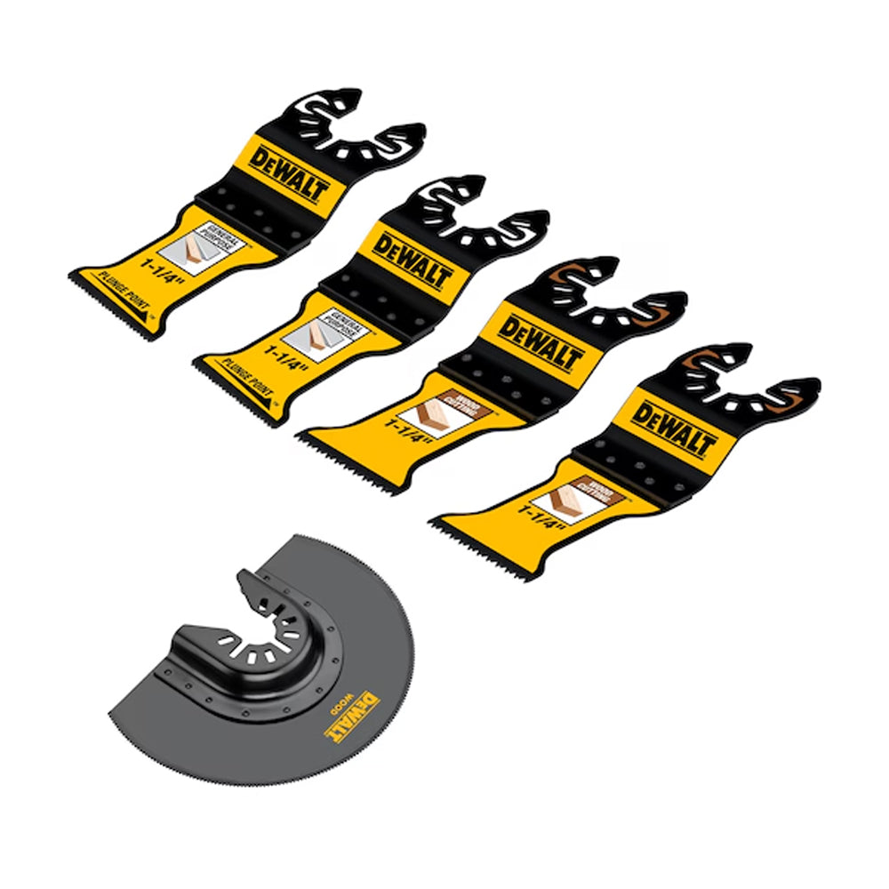 DeWalt DWA425SET Oscillating Blades Assortment w/Case (5 Pc.)