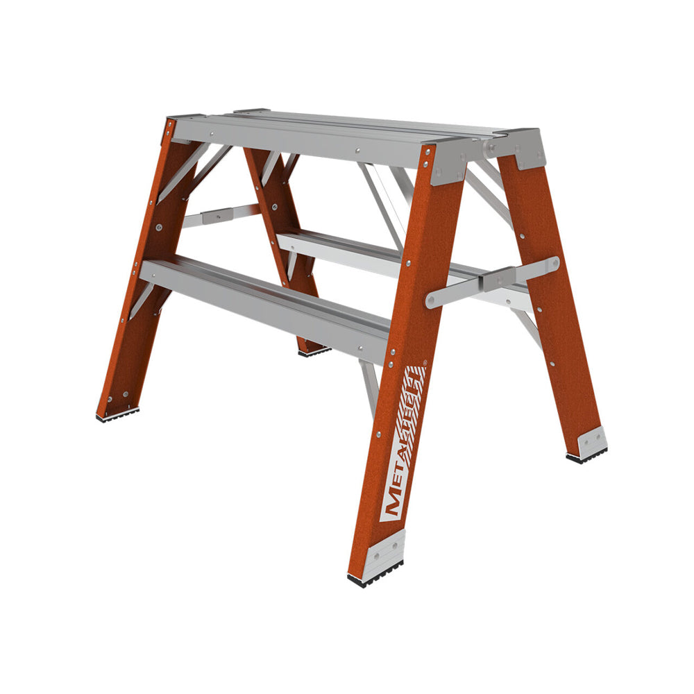 MetalTech BuildMan® Grade Fiberglass Step-Up Workbench, Sawhorse Stand