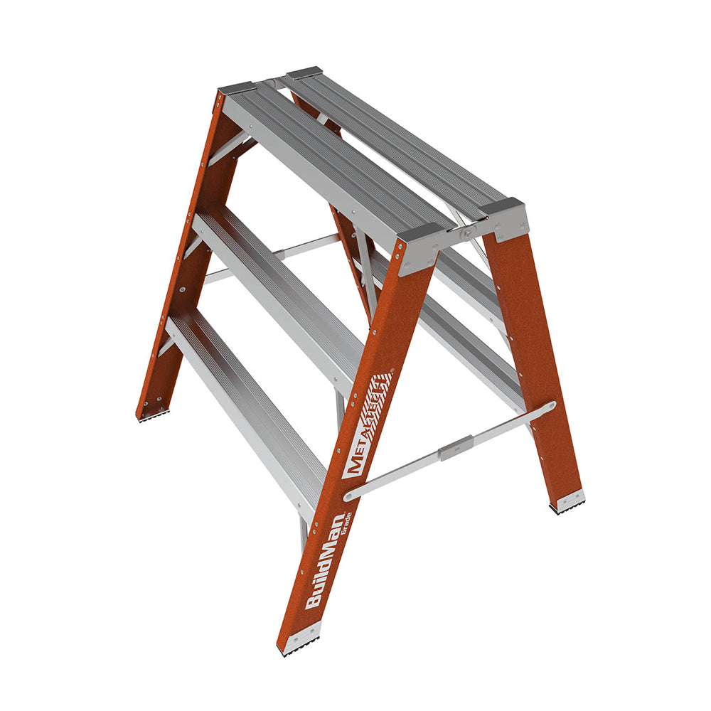 MetalTech BuildMan® Grade Fiberglass Step-Up Workbench, Sawhorse Stand