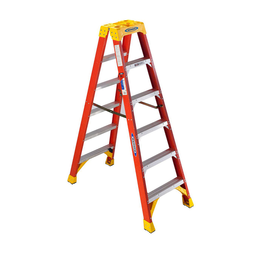 Werner Fiberglass Twin Stepladder T600