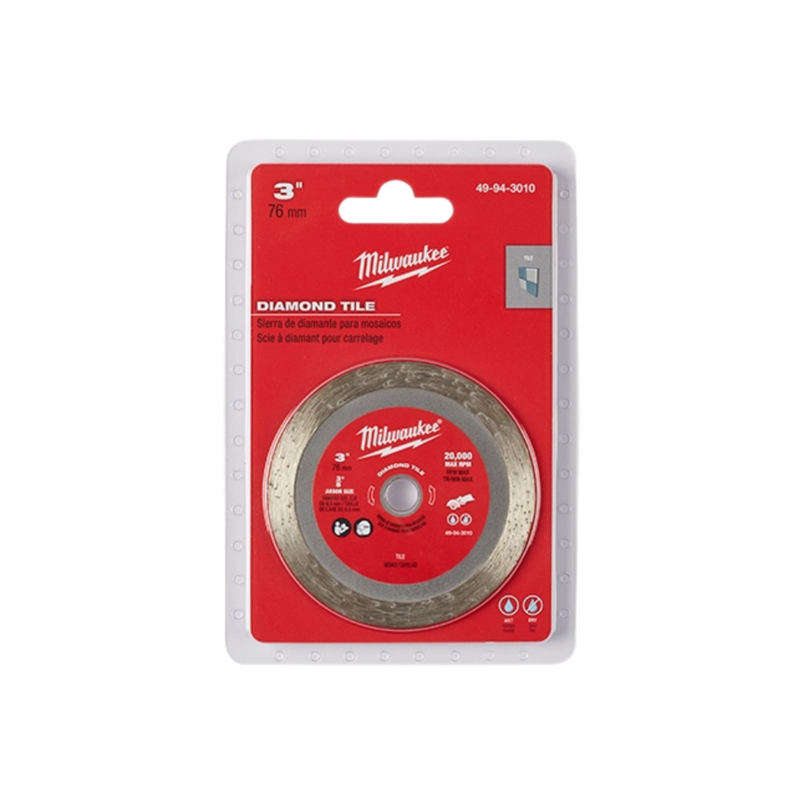 Milwaukee Diamond Tile Blade 3"