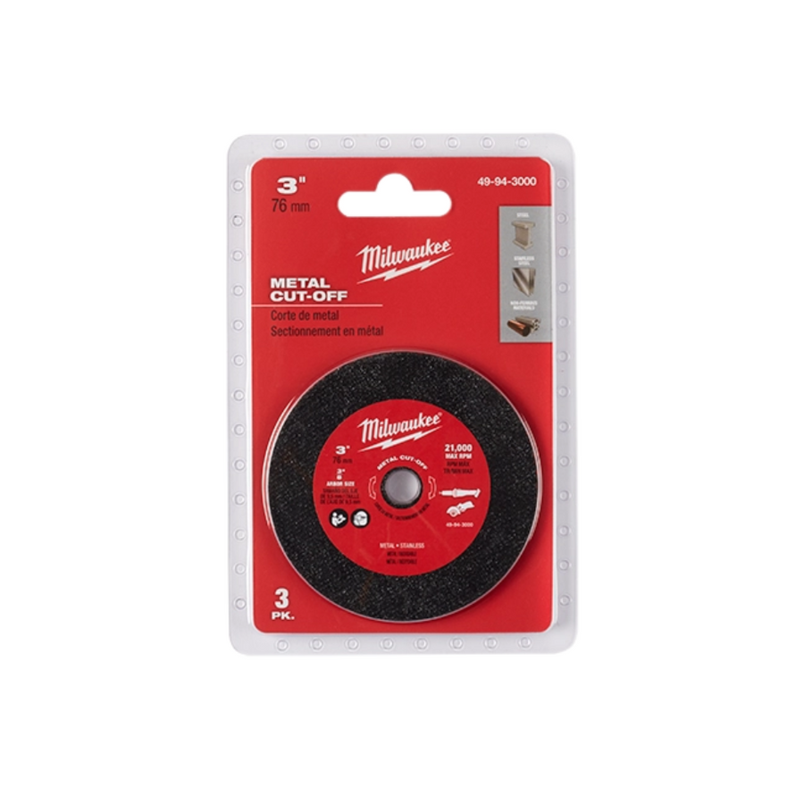 Milwaukee Metal Cut Off 3" 3pc