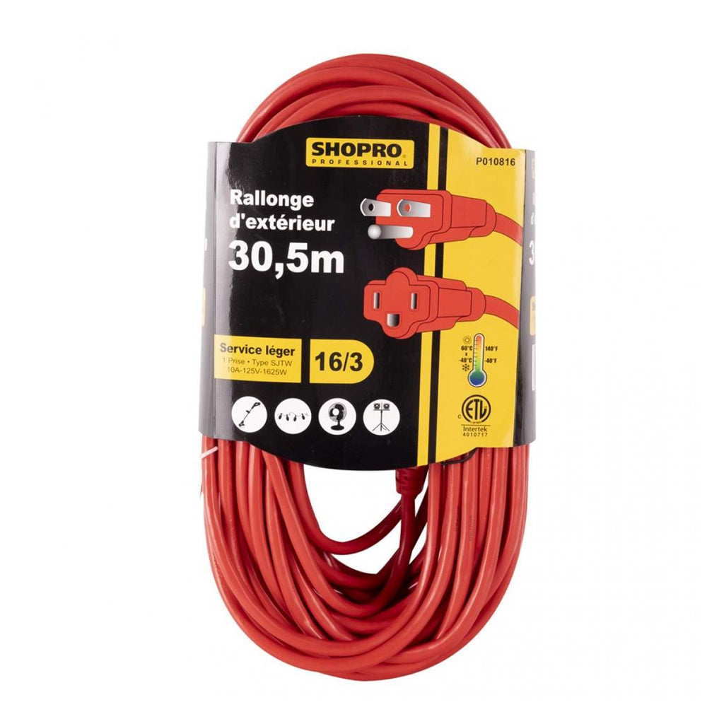 Shopro Outdoor Extension Cord - 25FT and 100FT