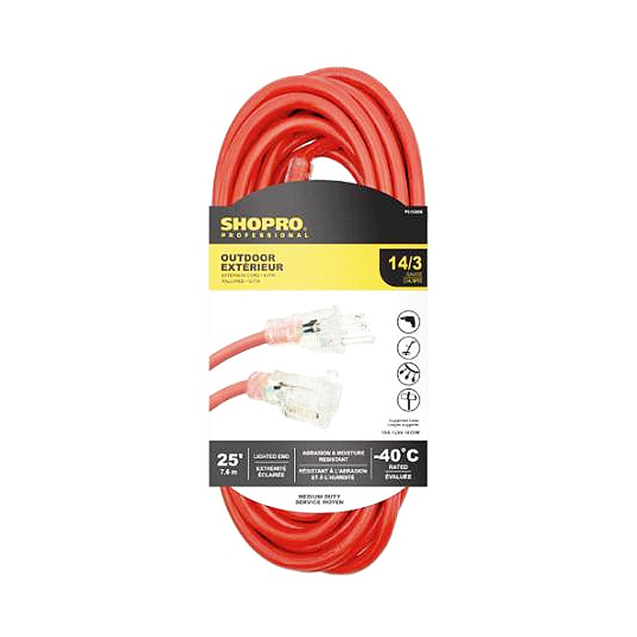 Shopro Outdoor Extension Cord - 25FT and 100FT