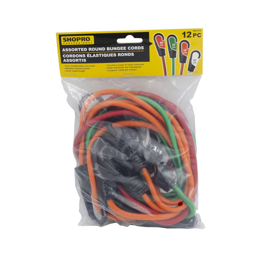 Shopro Bungee Cords - Assorted 12pc