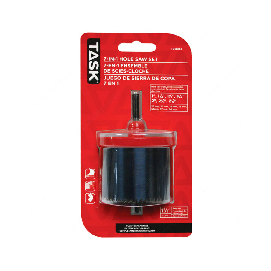 TASK 7-in-1 Adjustable Hole Saw Set