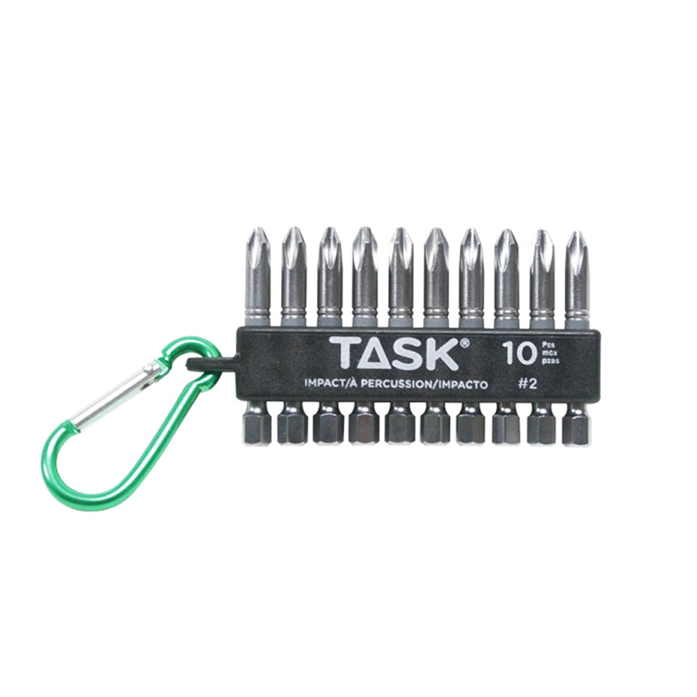 TASK IMPACT Carabiner Clip - 10pc #2 Phillips, Robertson and Mixed