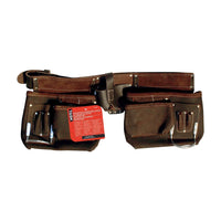Task Tools Carpenter's Apron, Oil-Tanned Dark Brown Leather
