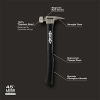 Stiletto 12oz Smooth/Curved Fiberglass