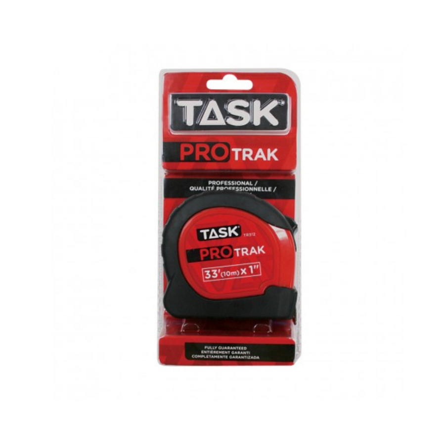 TASK 33' (10m) x 1" ProTrak Tape Measure - 1/pack