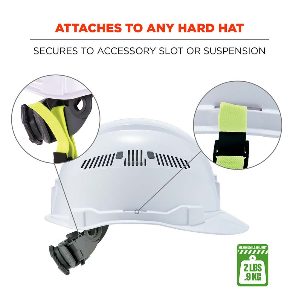Squids 3155 Elastic Hard Hat Lanyard with Clamp