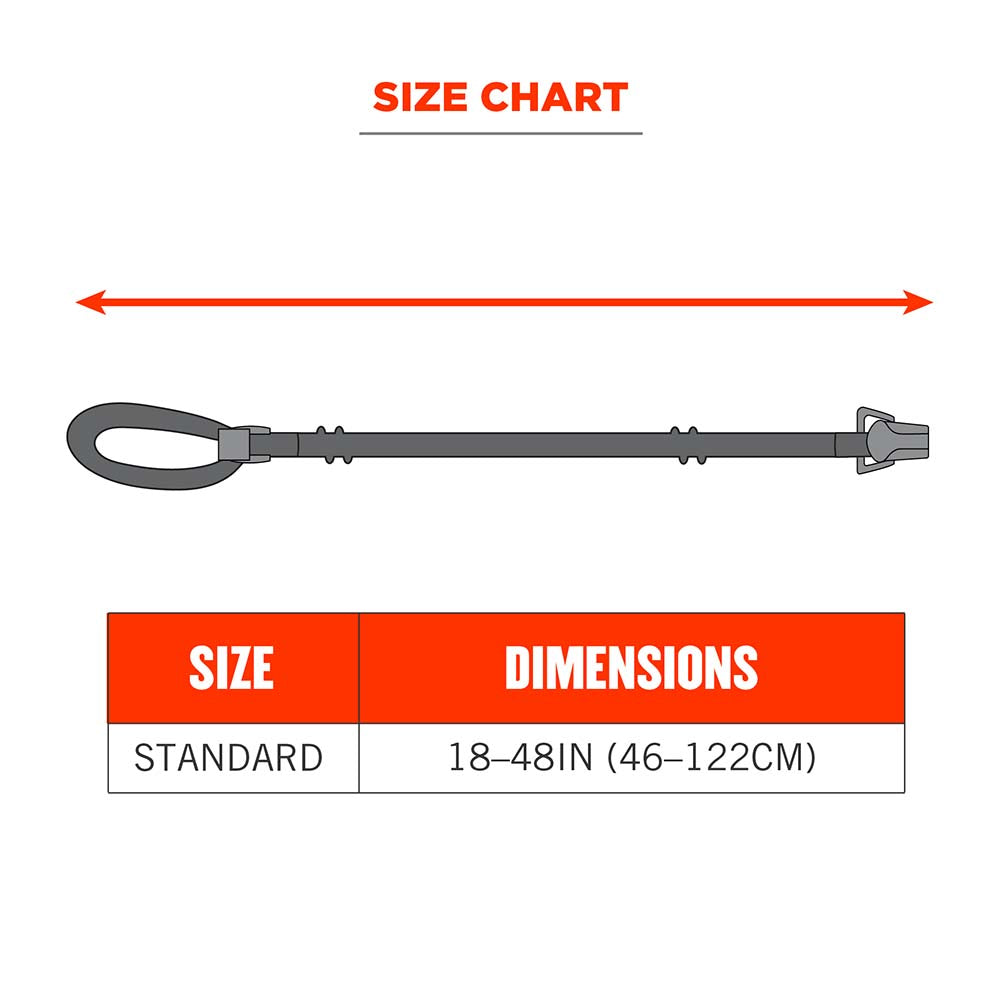Squids 3155 Elastic Hard Hat Lanyard with Clamp